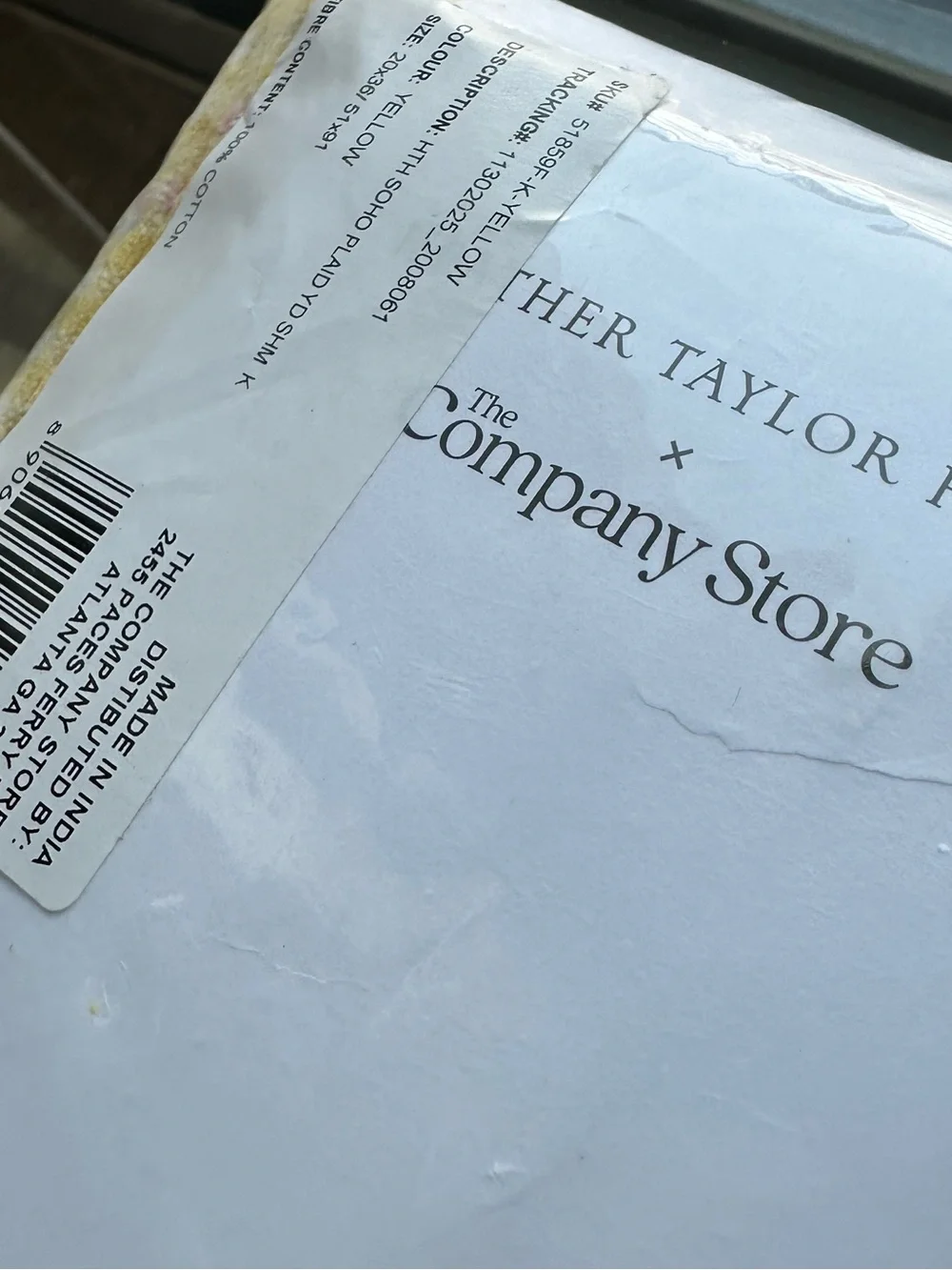 HEATHER TAYLOR HOME x THE COMPANY STORE Soho Plaid Ruffle King Sham Yellow $58